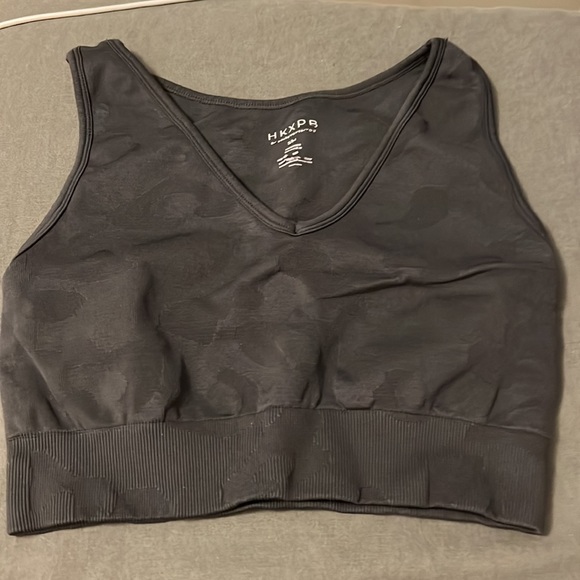 Grey camo legging/bra top set - Picture 2 of 3